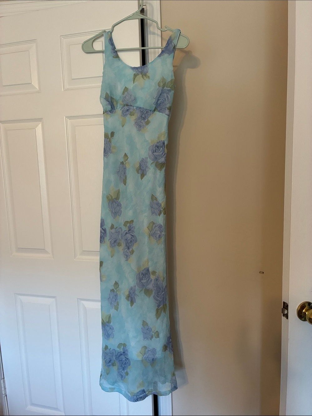 I.N. San Francisco Light Blue Floral Maxi Dress